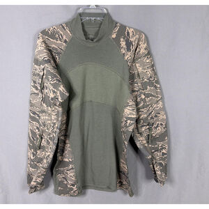 Massif Airman Battle Shirt USAF Mens Medium Green Camo FR Combat Long Sleeve